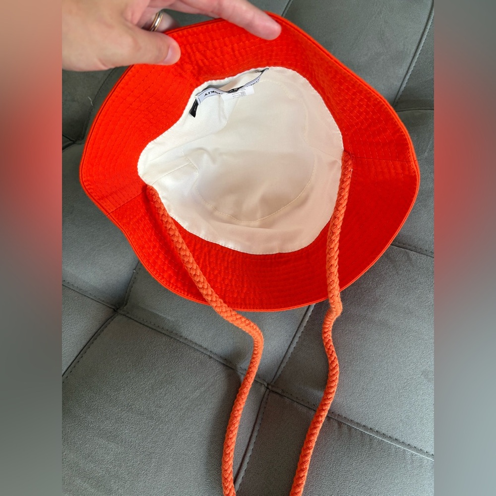 RUSLAN BAGINSKIY Embroidered Orange Cotton Bucket Hat Size Large New without tag - Picture 12 of 14